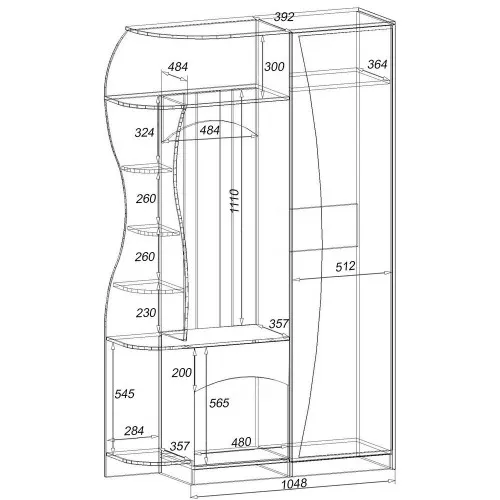 Прихожая Соло-9, Венге Магия, 1300/400/2100