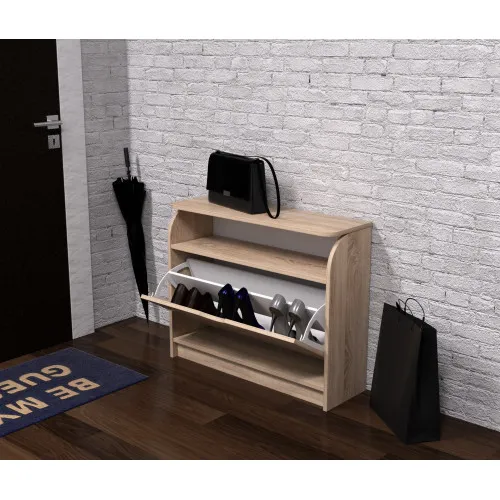 Тумба для обуви №3, Дуб Сонома, 800/250/650