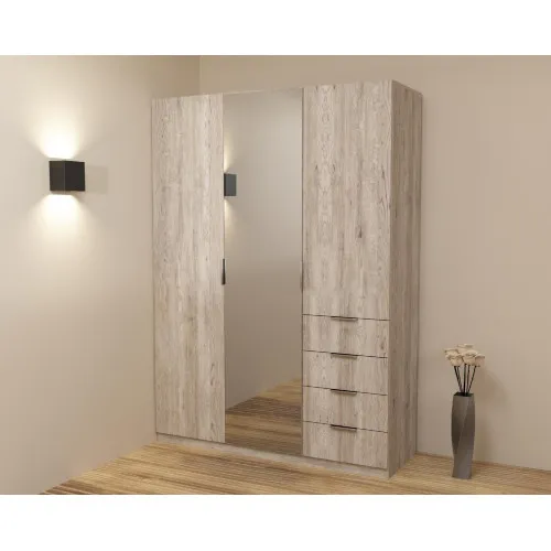 Шкаф Кристалл 2, Самоа Дымчатый, 1500х520х2100