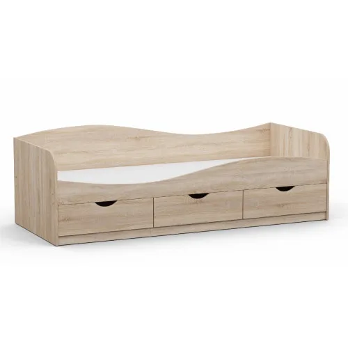 Кровать односпальная L-9, Дуб Сонома, 2030х834х656