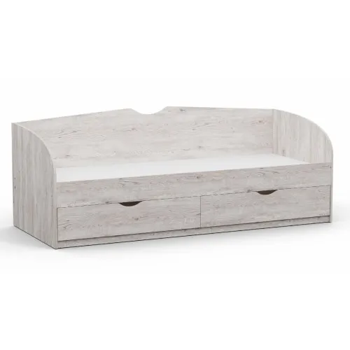 Кровать односпальная L-10, Самоа Дымчатый, 2030х934х766