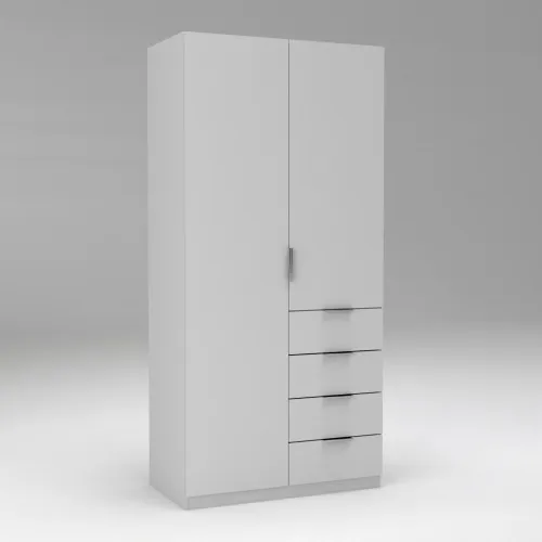 Шкаф Кристалл 1, Белый, 1000х520х2100