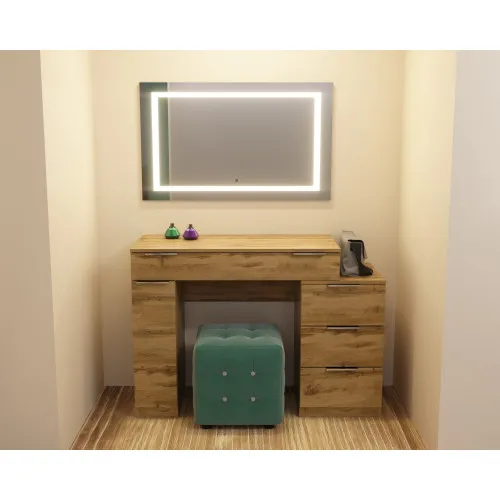 Стол туалетный Трюмо Кристалл, Дуб Аппалачи, 1200/452/847