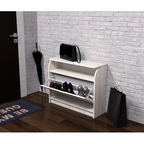 Тумба для обуви №3, Дуб Шамони Светлый, 800/250/650