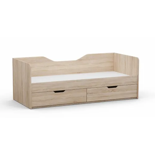 Кровать односпальная L-3, Дуб Сонома, 1932х850х700