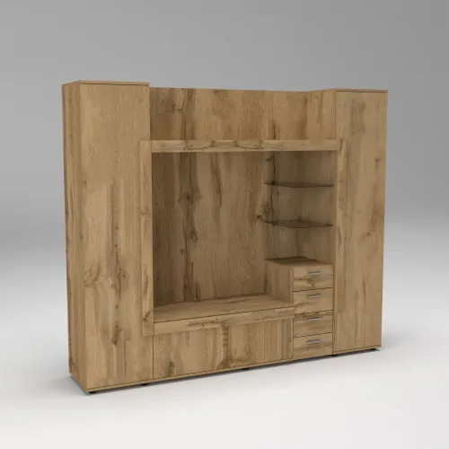 Стенка в гостиную под ТВ Exo-1, Дуб Аппалачи, 2160х420х1850