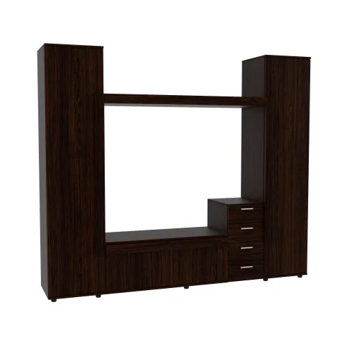 Стенка в гостиную под ТВ Эхо-2, Венге Магия, 2160х420х1850