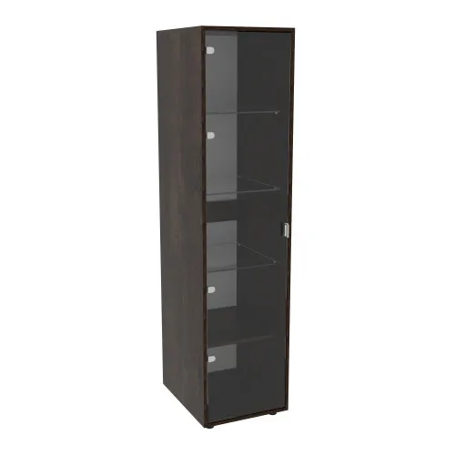 Пенал со стеклом Hugo H-4, Дуб Конкордия, 420/520/1700