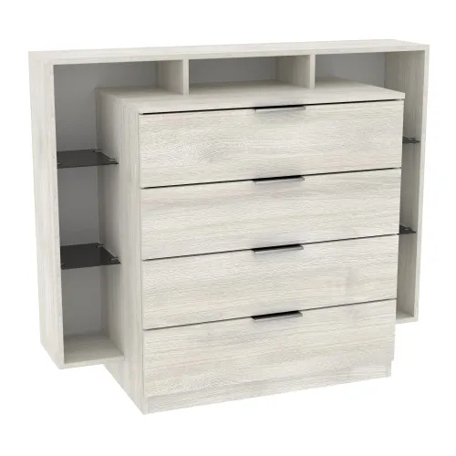 Комод Кристал, Дуб Шамони Светлый, 1200/450/1000