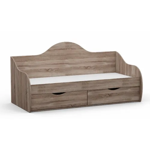 Кровать односпальная L-2, Дуб Сонома Трюфель, 1932х900х954