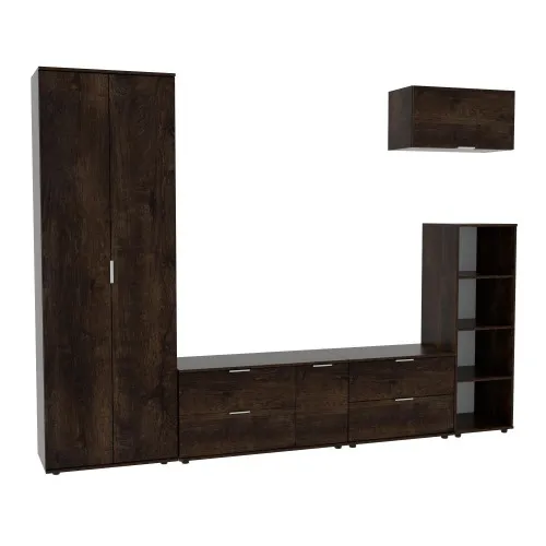 Стенка в гостиную Ketrin-3, Дуб Конкордия, 2820х425х2100