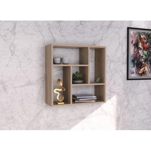 Полка навесная П-3, Дуб Сонома, 610/230/610