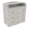 Комод пеленальный №2, Бетон, 864/465/916