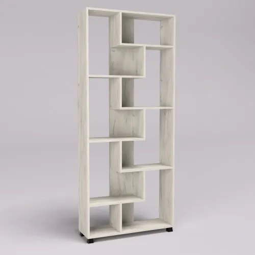 Стеллаж ОС-4, Дуб Крафт Белый, 800/250/1900