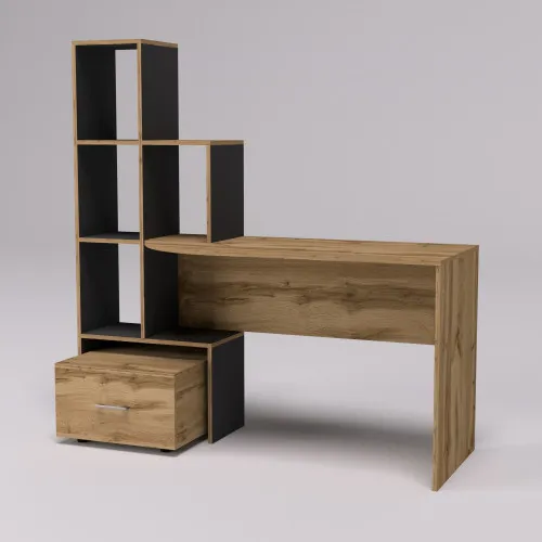 Стол письменный СП-1 №2, Дуб Аппалачи/Антрацит, 1500/550/1500