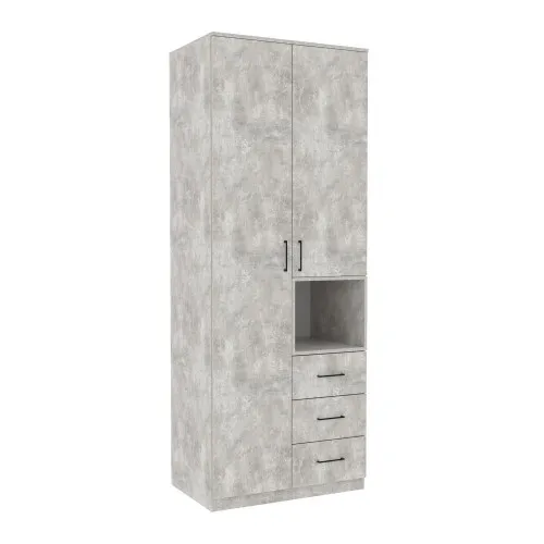 Шкаф для одежды Tetris Т-1, Бетон, 800/520/2100