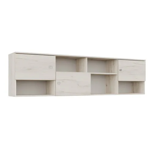 Полка навесная F-12, Дуб Крафт Белый, 1950/320/520