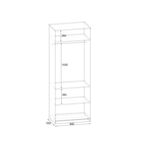 Шафа Favorit F-14, Дуб Аппалачі, 800х530х2100