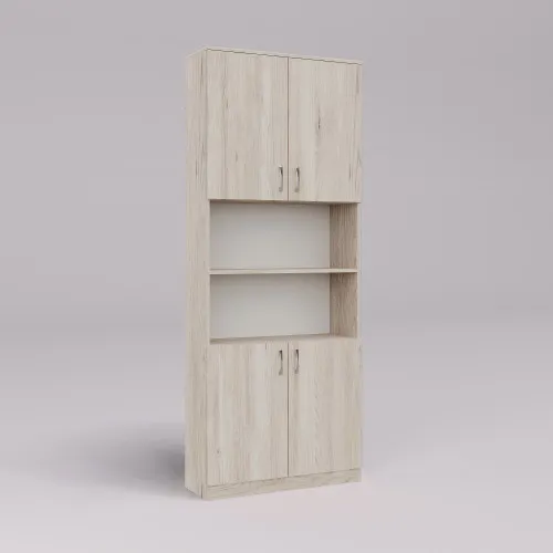 Шкаф офисный ОШ-3, Дуб Самоа Дымчатый, 800/340/2100