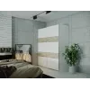 Шафа купе Doros L-Caiser Біла / Біла вставки Клондайк 2 ДСП 180х60х213 (42004001)