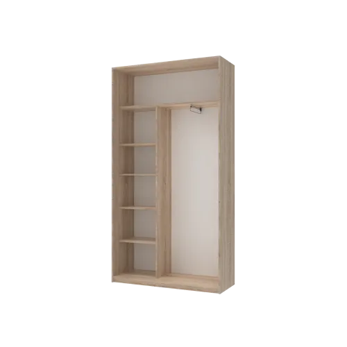 Шафа купе Doros Сіті Лайт Дуб Cонома 1 ДСП / 1 Дзеркало 120х45х225 (42002033)