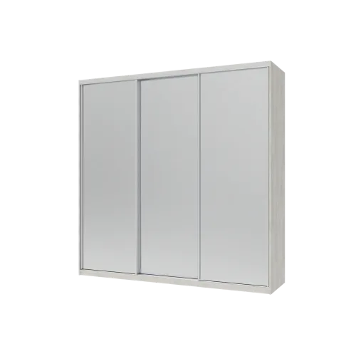 Шафа купе Doros Сіті Лайт Біле дерево 3 Дзеркала 225х60х225 (44900082)