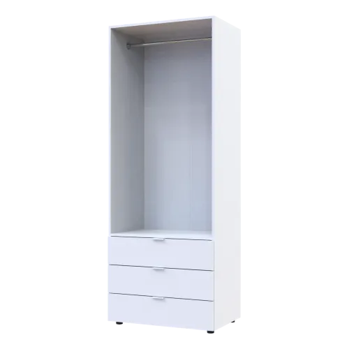 Шафа для одягу Doros Гелар Біла 2 ДСП 77,5х49,5х203,4 (80737021)