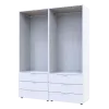 Шафа для одягу Doros Гелар Шафа Біла 2+2 ДСП 155х49,5х203,4 (42002117)