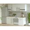 Кухня Лея Doros Белый гладкий / Cонома ДСП / вставки стекло 220х60х250 (80359337)