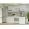 Кухня Лея Doros Белый гладкий / Cонома ДСП / вставки стекло 220х60х250 (80359337)