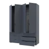 Шафа для одягу Doros Гелар Шафа Графіт 2+2 ДСП 155х49,5х203,4 (42002131)