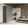 Шафа для одягу Doros Гелар Графіт 4 ДСП 155х49,5х203,4 (80737075)