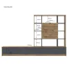 Стенка в гостиную Doros Капри Тахо/Графит 240х33х153 (80388682 )