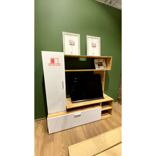 Стенка в гостиную Doros Кона Тахо / Белый 151х40х147 (44900064)