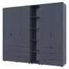 Шафа Doros Гелар з Етажеркою Графіт 2+3 ДСП 231.9х49.5х203.4 (42005057)