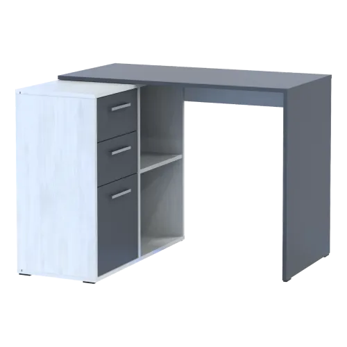 Офисный стол Doros T8 Белое дерево/Графит 100х83х75 (81339363)