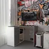 Офисный стол Doros T8 Белое дерево/Графит 100х83х75 (81339363)