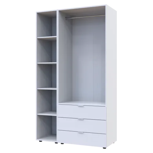 Шафа Doros Гелар з Етажеркою Білий 2 ДСП 115.7х49.5х203.4 (42005029)