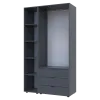 Шкаф Doros Гелар с Этажеркой Графит 2 ДСП 115.7х49.5х203.4 (42005054)