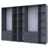 Шафа Doros Гелар з Етажеркою Графіт 2+4 ДСП 270.7х49.5х203.4 (42005058)