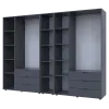 Шафа Doros Гелар з Етажеркою Графіт 3+3 ДСП 270.6х49.5х203.4 (42005061)