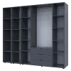 Шкаф Doros Гелар с 2 Этажерками Графит 4 ДСП 231.4х49.5х203.4 (42005064)