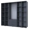 Шкаф Doros Гелар с 2 Этажерками Графит 4 ДСП 231.4х49.5х203.4 (42005064)