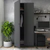 Шафа для одягу Doros Промо Графіт 2 ДСП 90х48х204 (44900232)