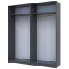 Шафа для одягу Doros Промо Графіт 2+2 ДСП 180х48х204 (42005068)