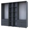 Шафа Doros Гелар з Етажеркою Графіт 2+3 ДСП 231.9х49.5х203.4 (42005057)