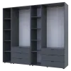 Шафа Doros Гелар з Етажеркою Графіт 2+3 ДСП 231.9х49.5х203.4 (42005057)