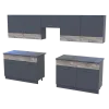 Кухня Лея Doros 3 м Графит/Клондайк ДСП 300х60х250 (81000012)