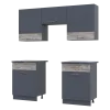 Кухня Лея Doros 1.8 м Графит/Клондайк ДСП 180х60х250 (81000014)