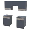 Кухня Лея Doros 1.8 м Графит/Клондайк ДСП 180х60х250 (81000014)